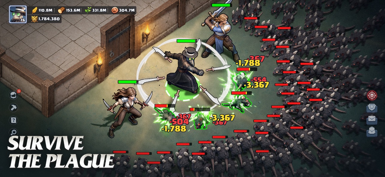 Отряд героев в бою против крыс